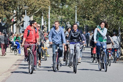 Ruimte op het fietspad