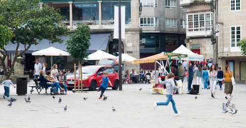 Centrum Pontevedra is één groot speelplein voor kinderen