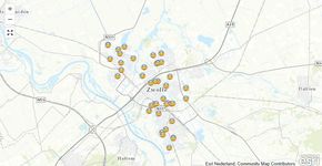 Zweetdruppelkaart brengt heetste plekken van Zwolle in beeld